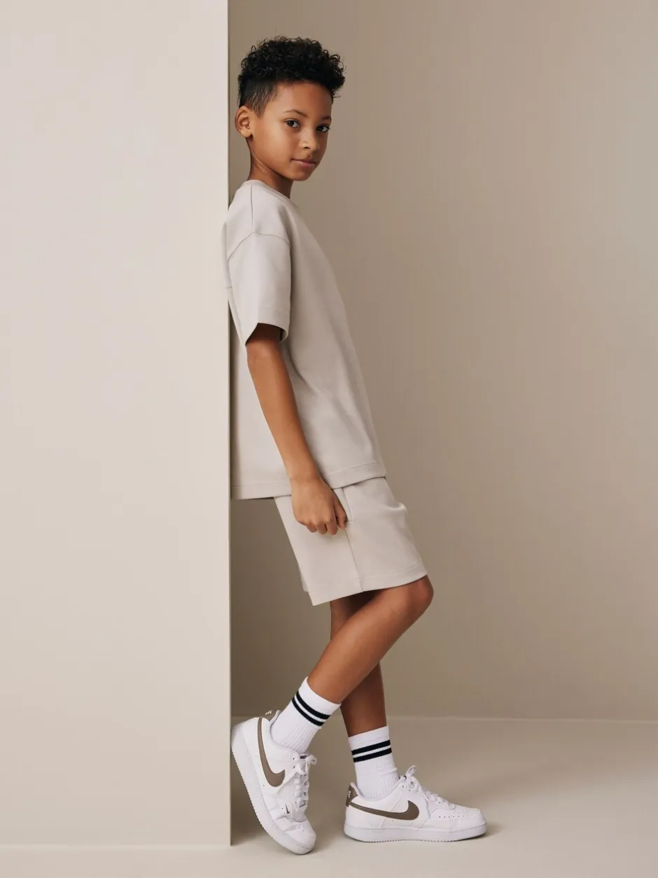 Next Ciment - Ensemble t-shirt et short épais décontracté (3-16ans) New