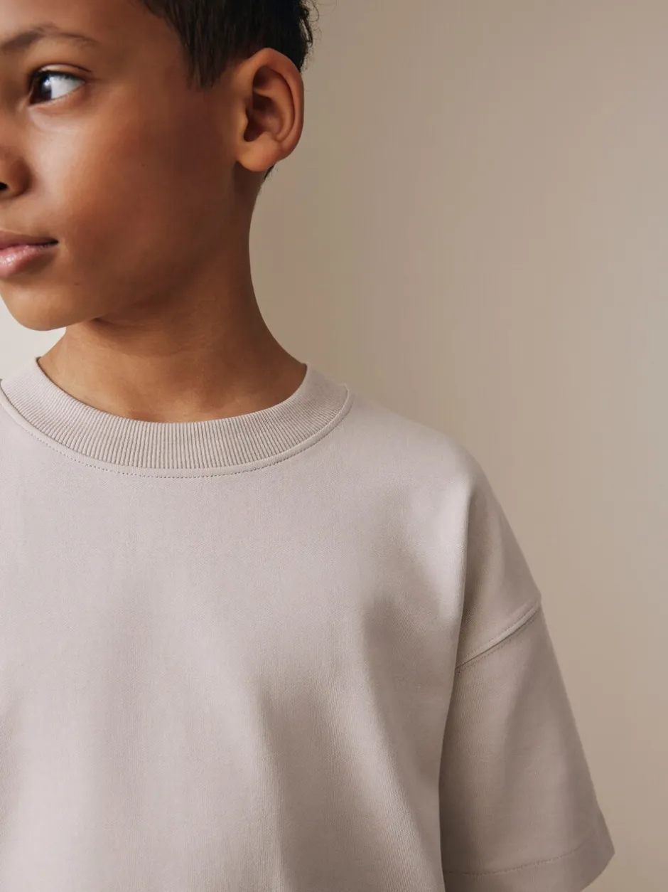 Next Ciment - Ensemble t-shirt et short épais décontracté (3-16ans) New