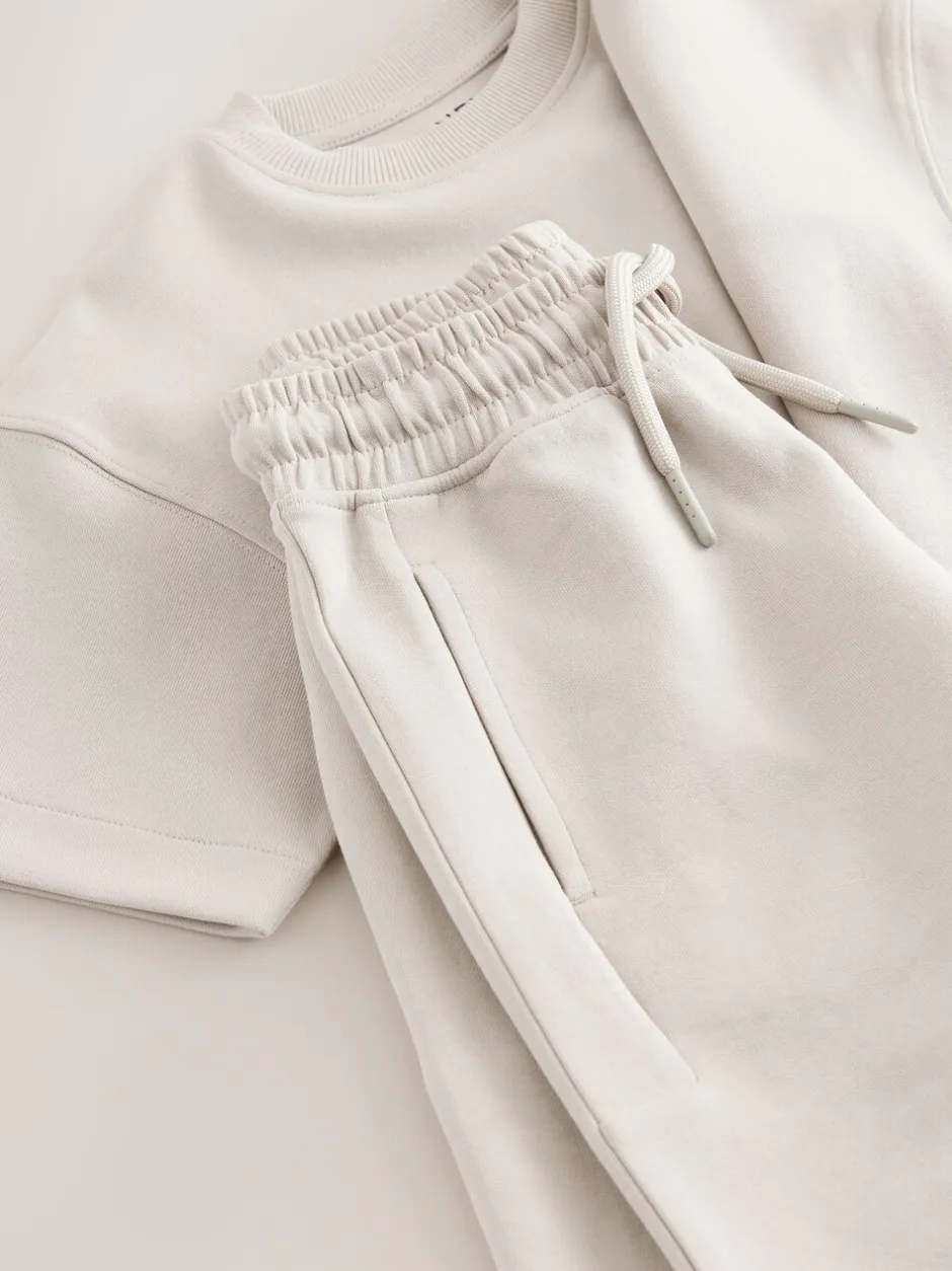 Next Ciment - Ensemble t-shirt et short épais décontracté (3-16ans) New