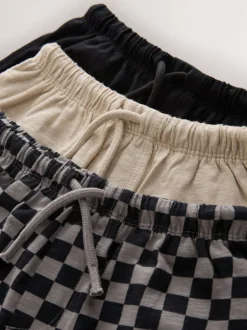 Next Ciment noir et damier - Pack de Joggings Rayure 3 (3mois-7ans) Clearance