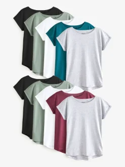 Next Classique - Lot de 10 T-shirts à manches courtes 100 % coton Outlet
