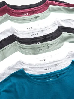 Next Classique - Lot de 10 T-shirts à manches courtes 100 % coton Outlet