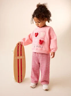 Next - Ensemble Sweat-shirt et Pantalons Amples (3mois-7ans) Coeur rose