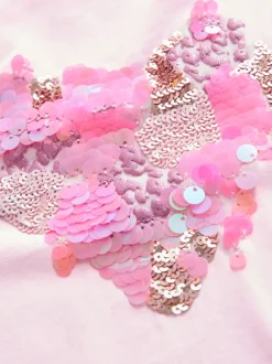 Next Coeur rose - Haut à manches longues à sequins (3-16ans) New