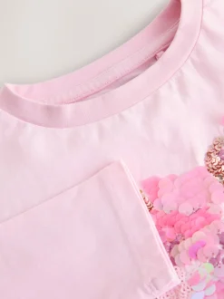 Next Coeur rose - Haut à manches longues à sequins (3-16ans) New