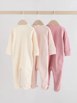 Next Coeur rose - Lot de 3 dors-bien bébé à fermeture éclair bidirectionnelle (0-2ans) Best