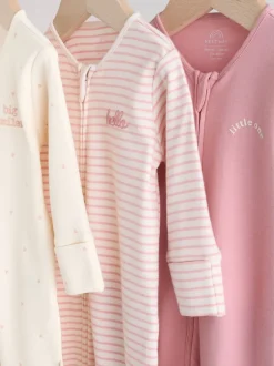 Next Coeur rose - Lot de 3 dors-bien bébé à fermeture éclair bidirectionnelle (0-2ans) Best