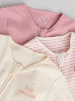 Next Coeur rose - Lot de 3 dors-bien bébé à fermeture éclair bidirectionnelle (0-2ans) Best