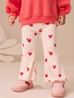 Next - Leggings évasés à côtes (3mths-7yrs) Coeur rose clair