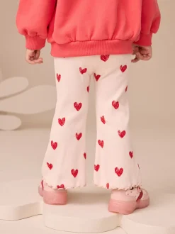 Next - Leggings évasés à côtes (3mths-7yrs) Coeur rose clair