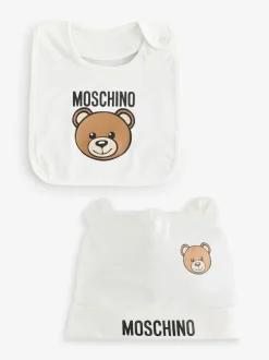 Moschino Coffret cadeau bébé avec chapeau et bavoir à logo avec coffret cadeau Clearance