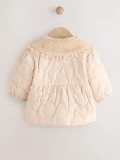 Next Col surdimensionné neutre - Veste matelassée en fausse fourrure pour bébé (0mois à2ans) Hot