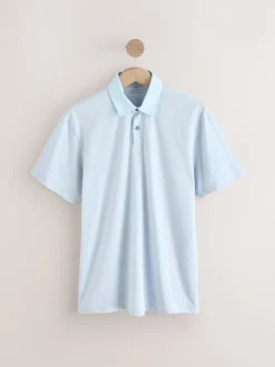 Next - Polo en jersey Manches courtes 3 Pack Col tissé rose / bleu / blanc Best