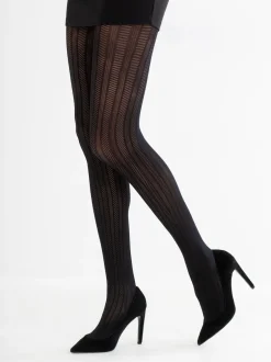 Pour Moi Collants Rayure Dentelle Clearance