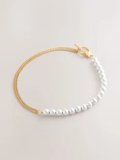 Rockett St George Collier chaîne et perles Discount