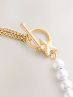 Rockett St George Collier chaîne et perles Discount