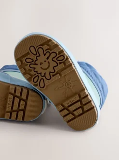 Next - Bottes en caoutchouc thermique Thinsulate™ avec extrémité doublée color block bleu Online