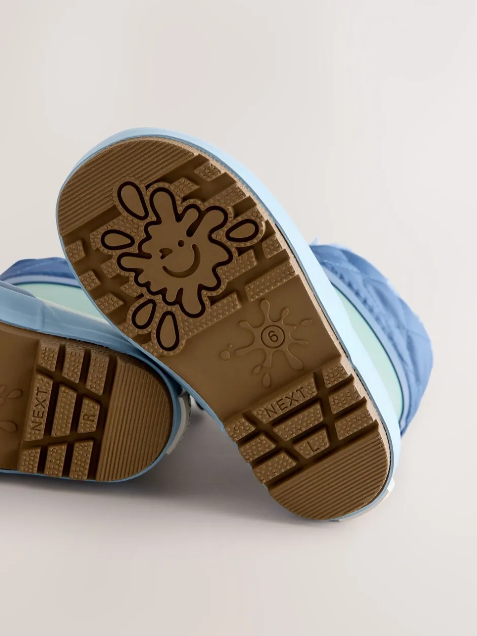 Next - Bottes en caoutchouc thermique Thinsulate™ avec extrémité doublée color block bleu Online