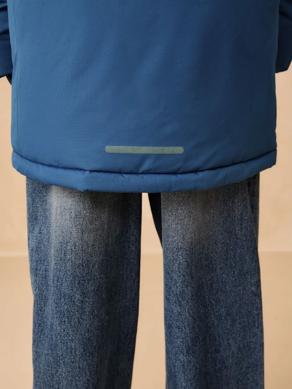 Next color block bleu - Manteau matelassé intérieur imperméable (3-16ans)