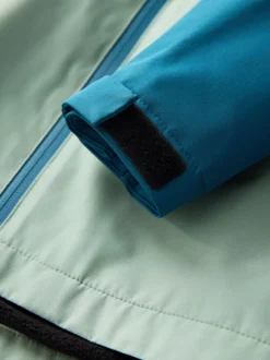 Next - Veste à capuche imperméable doublée de polaire (3-17ans) Color block bleu/vert Sale