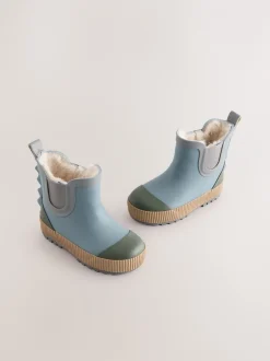 Next - Bottines en caoutchouc avec doublure chaude color block neutre Bleu Best