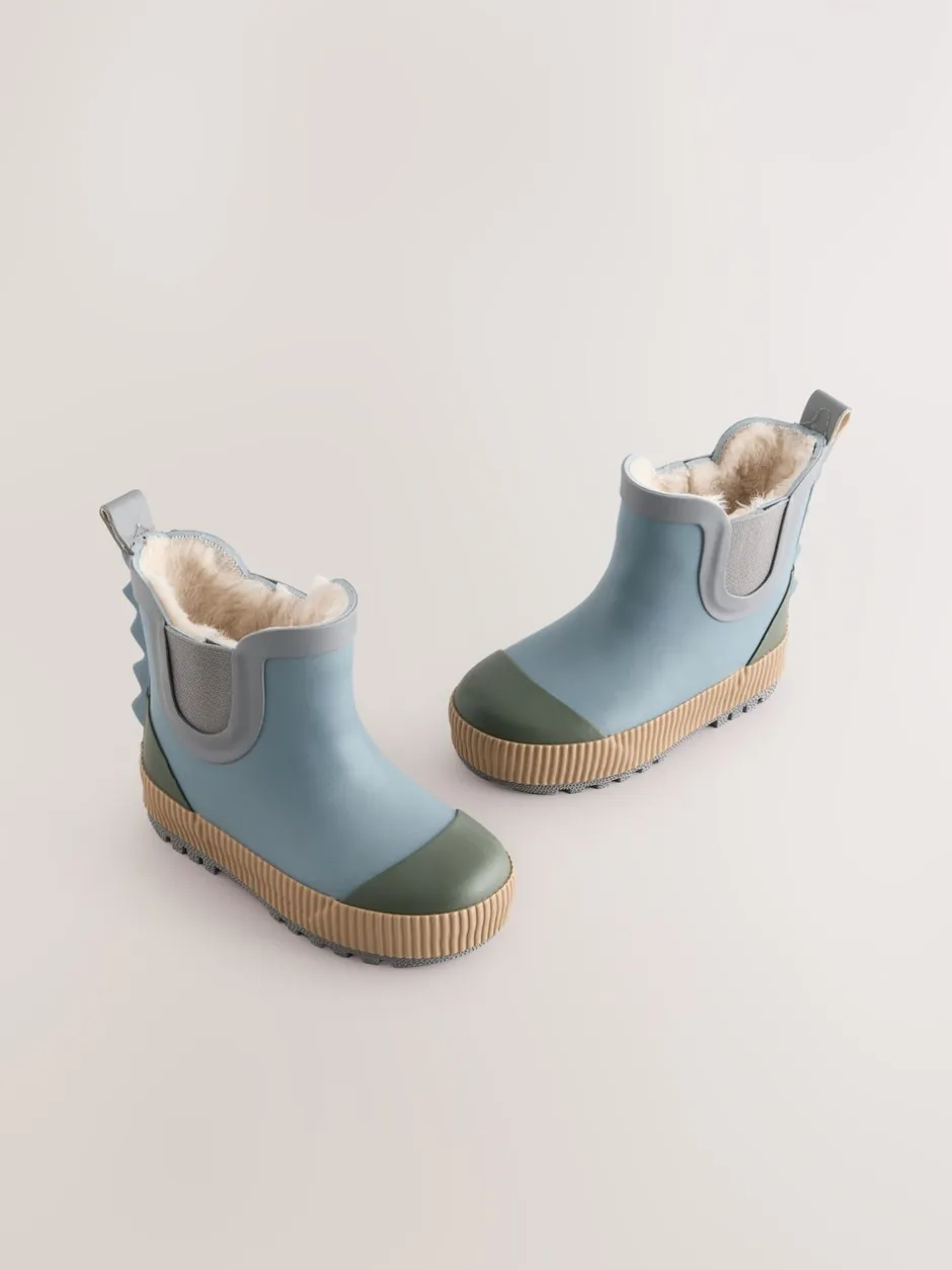 Next - Bottines en caoutchouc avec doublure chaude color block neutre Bleu Best