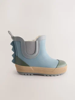 Next - Bottines en caoutchouc avec doublure chaude color block neutre Bleu Best