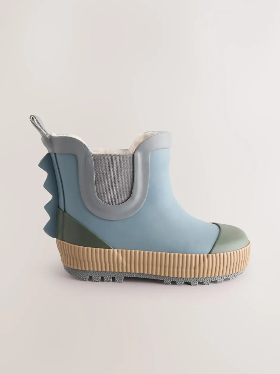 Next - Bottines en caoutchouc avec doublure chaude color block neutre Bleu Best