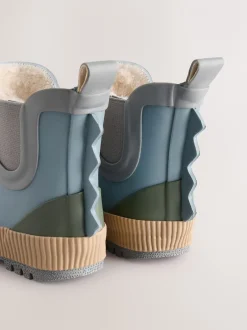 Next - Bottines en caoutchouc avec doublure chaude color block neutre Bleu Best