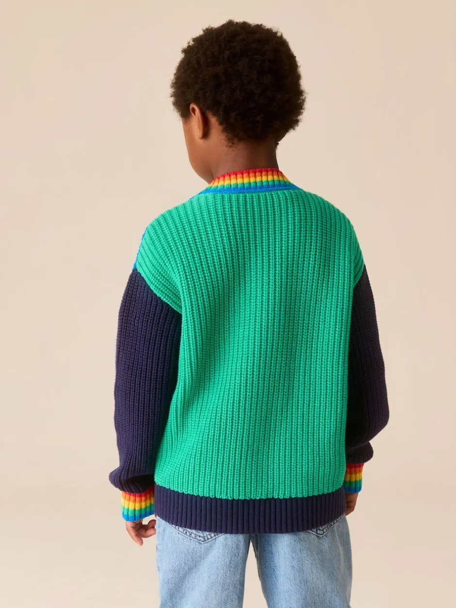 Little Bird by Jools Oliver Color block vif - Cardigan en maille à col en V Sale