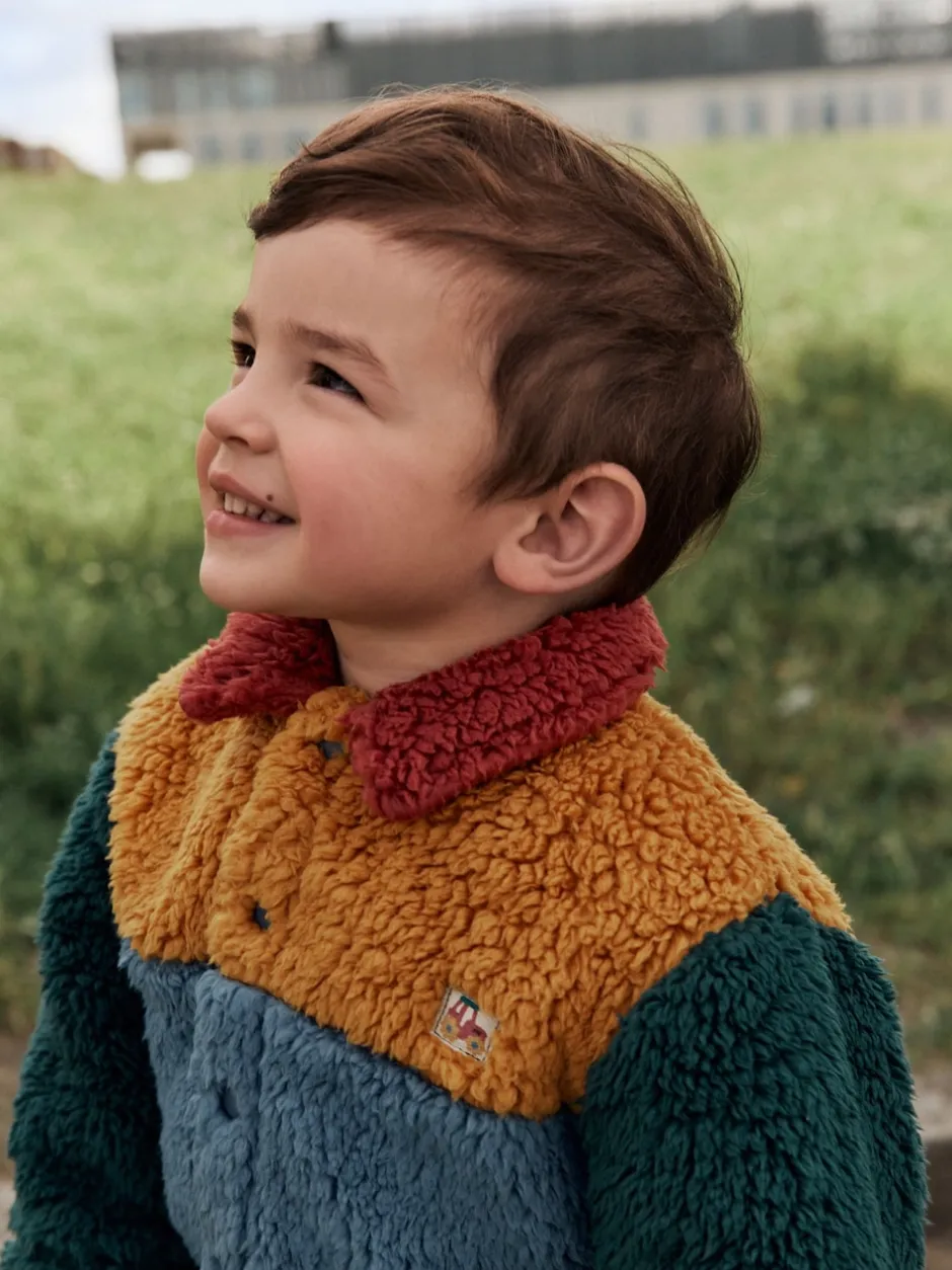 Next Colorblock bleu/jaune vif - Borg Polaire Shacket (3mths-7yrs) Best