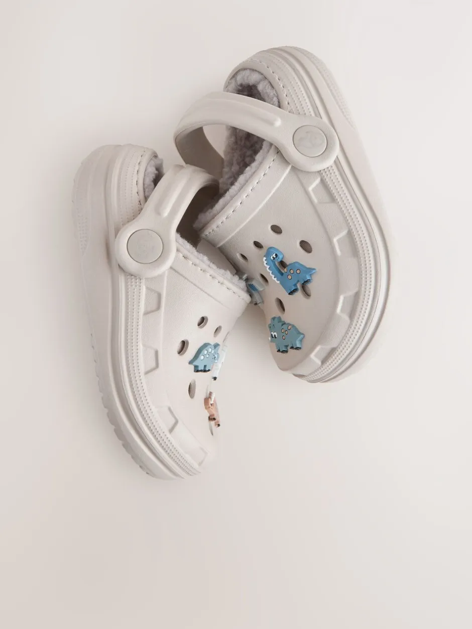 Next Coloris neutre imprimé dinosaure - Sabots chaussons Sale