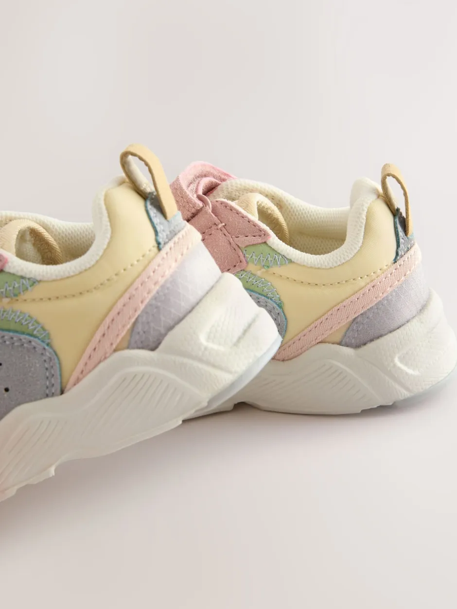 Next Coloris pastel - Baskets à lacets élastiques à fermeture tactile New