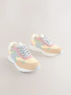 Next Coloris pastel - Baskets color block à lacets New