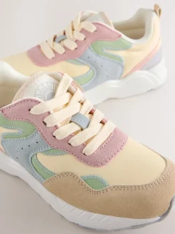 Next Coloris pastel - Baskets color block à lacets New