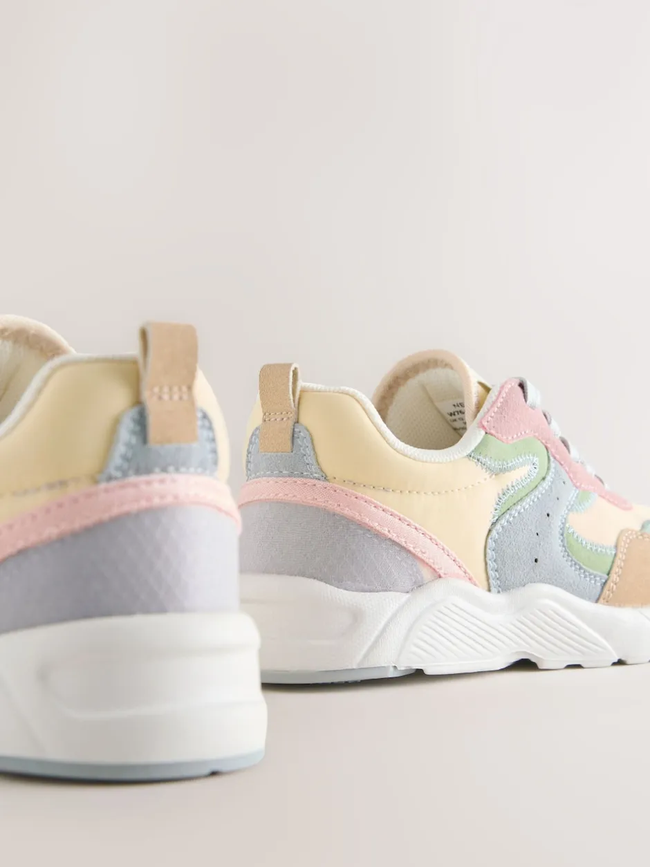 Next Coloris pastel - Baskets color block à lacets New