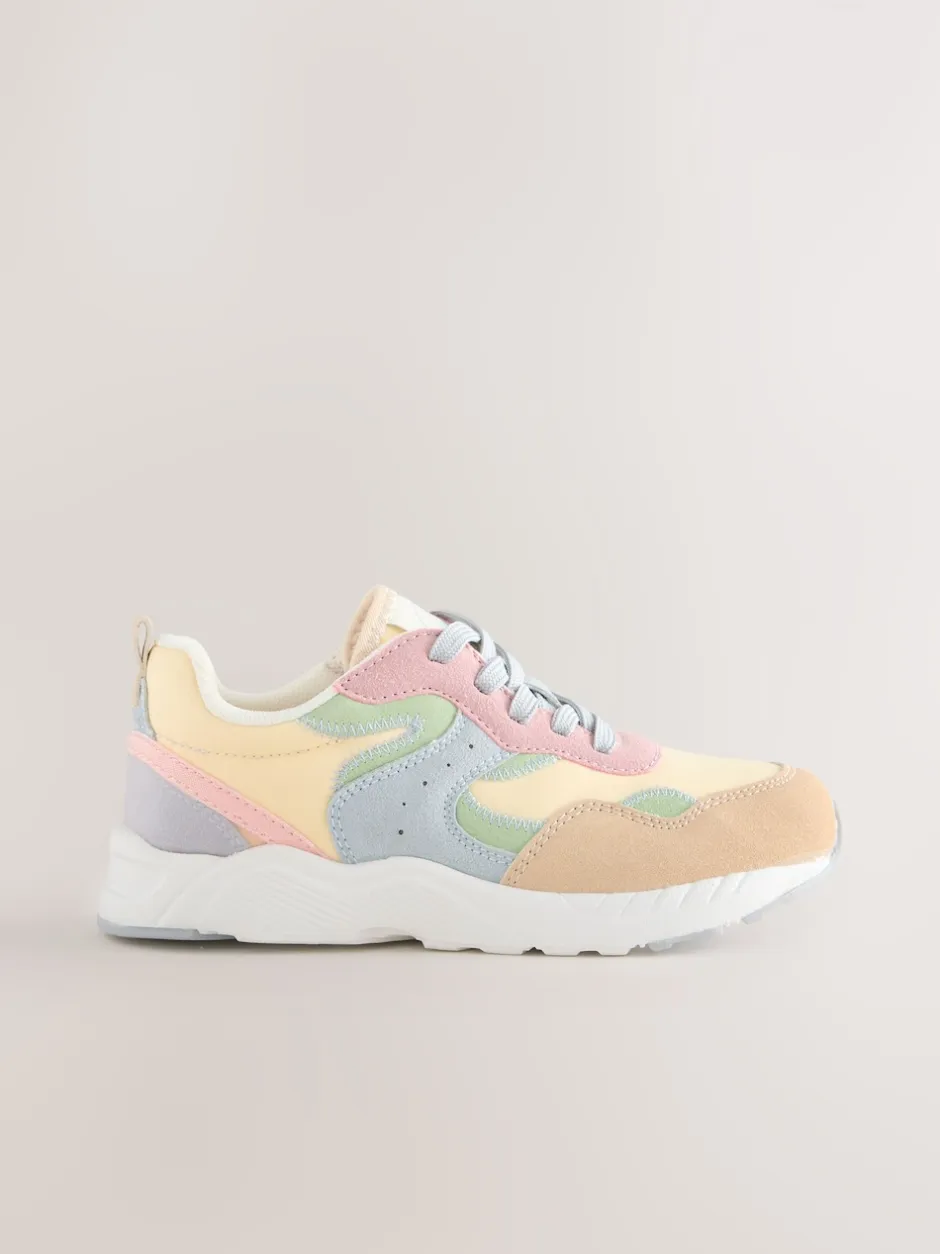 Next Coloris pastel - Baskets color block à lacets Clearance