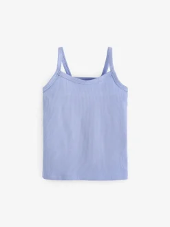 Next Coloris pastel - Lot de 5 débardeurs côtelés (2-16 ans) Clearance