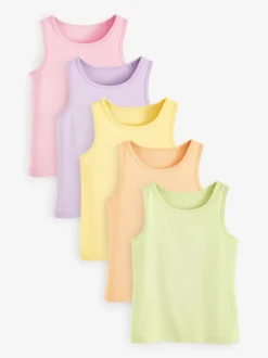 Next Coloris pastel - Lot de 5 débardeurs (1.5-16ans) Discount