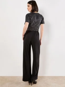 Apricot Combinaison à sequins chevrons Clearance