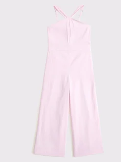 Abercrombie & Fitch Combinaison en lin Blend dos nu New