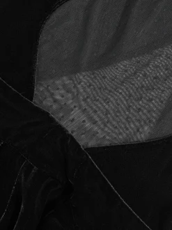 Reiss Combinaison ample Karolina en velours à empiècements transparents Discount