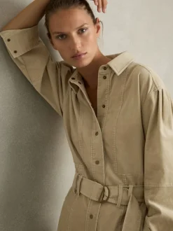 Reiss Combinaison fuselée Mara en velours de coton côtelé et stretch Outlet