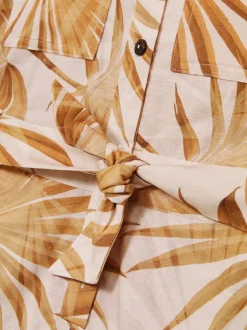 Reiss Combinaison Zoey en coton et lin à imprimé palmier New