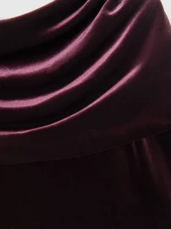 Reiss Combinaison sans bretelles drapée en velours Andria Sale