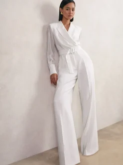 Reiss Combinaison smoking ample à manches transparentes Flora Clearance