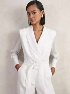 Reiss Combinaison smoking ample à manches transparentes Flora Clearance