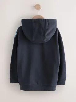 Next - Sweat à capuche adolescent imprimé graphique (3-16ans) Contrôleur bleu marine New