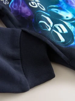 Next - Sweat à capuche adolescent imprimé graphique (3-16ans) Contrôleur bleu marine New