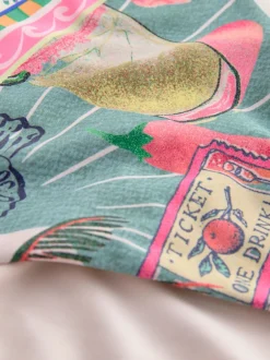 Next - Bas de bikini Imprimé Conversation vert/rose Clearance